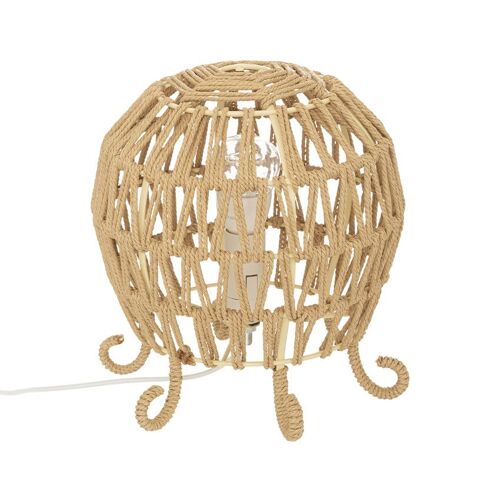 Lampe En Paille Tressée Forme Pieuvre Sea View - Marron