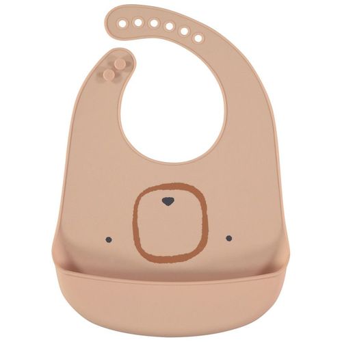 Bavoir En Silicone Imprimé Ours - Marron - Marron