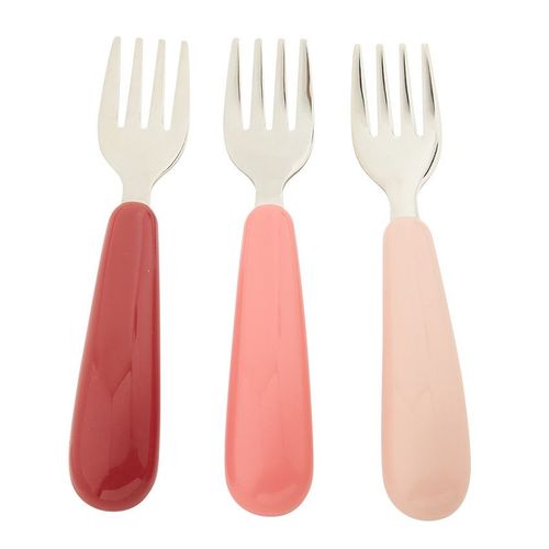 Lot De 3 Fourchettes En Métal Yummix Rose - Rose