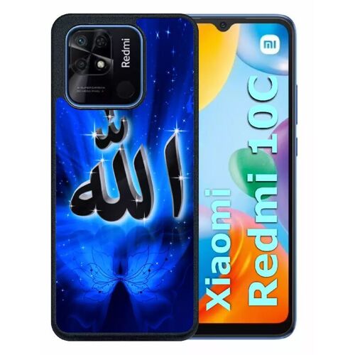 Coque Pour Redmi 10c - Allah Religion Bleu Nuit - Silicone - Noir
