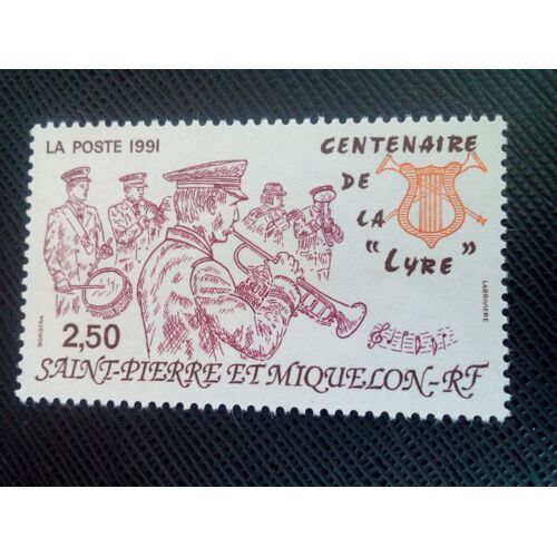 Timbre Saint Pierre Et Miquelon Yt 545 Centenaire De La "Lyre" 1991 ( 0090705 )