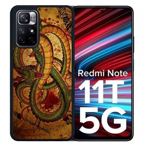 Coque Pour Redmi Note 11t 5g - Dragon Manga - Silicone - Noir