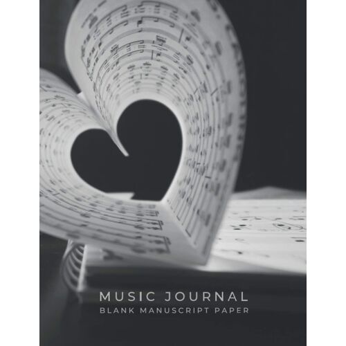 Music Manuscript Journal Paper Heart: Blank Sheet Music Manuscript Paper, 120 Page Notebook , 8.5" X 11", 13 Stave (Blank Music Manuscript Journal)