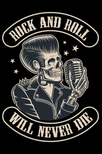 Elvis Rock And Roll Will Never Die 1977 Hard Rocker: Din A5 Liniert 120 Seiten / 60 Blaetter Notizbuch Notizheft Notiz-Block Rock N 'roll Motive & Heavy Metal Geschenke