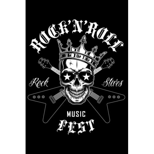 Rock & Roll Rocker Stars Music Fest Konzert: Din A5 Liniert 120 Seiten / 60 Blaetter Notizbuch Notizheft Notiz-Block Rock N 'roll Motive & Heavy Metal Geschenke