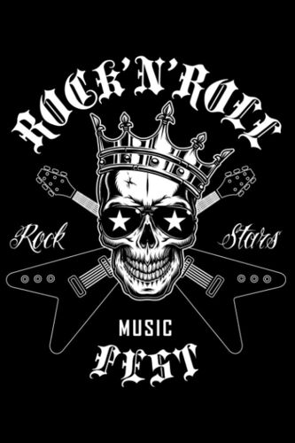 Rock & Roll Rocker Stars Music Fest Konzert: Din A5 Doted Gepunktet 120 Seiten / 60 Blaetter Notizbuch Notizheft Notiz-Block Rock N 'roll Motive & Heavy Metal Geschenke