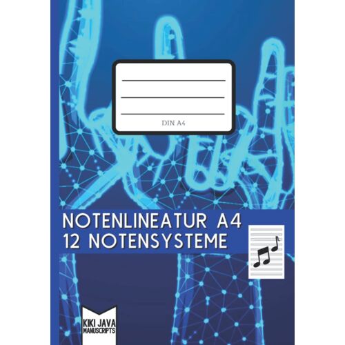 Notenlineatur A4 - 12 Notensysteme: Leeres Notenheft * Mit Inhaltsverzeichnis * 96 Noten Seiten * Musik Schreibheft * Blanko Notenbuch Fuer Schule Und Musikunterricht * Extra Dickes Notenlinienheft