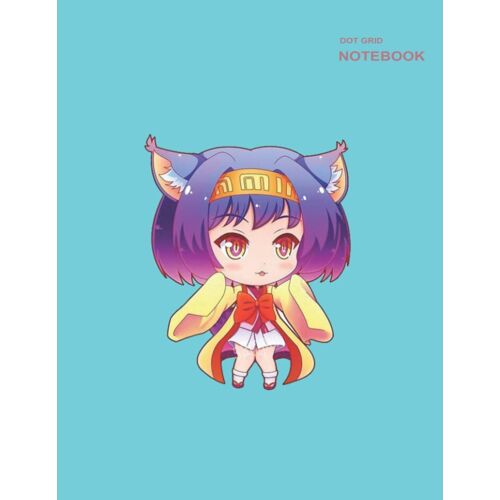Dotted Grid Notebook: Dotted Pages, 110+ Pages, 8.5 X 11, Izuna No Game No Life Notebook Cover.