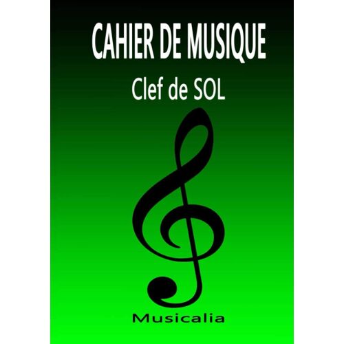 Cahier De Musique - Clef De Sol - 12 Portées Par Page