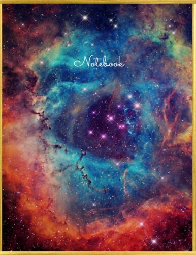 Notebook: Composition Notebook Journal Lined - 120 Pages: 8.5 In. X 11 In. - Galaxy Print - A4 Notebook (Golden Galaxy)