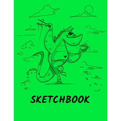 Sketchbook: Cute Dragon Themed Book For Drawing, Sketching Or Doodling