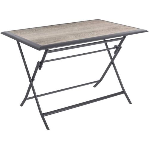 Table pliante d'extérieur Azua - Graphite - 110 x 71 cm - Gris Smoke