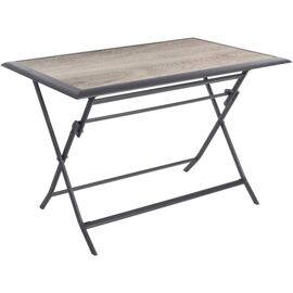 Table pliante d'extérieur Azua - Graphite - 110 x 71 cm - Gris Smoke