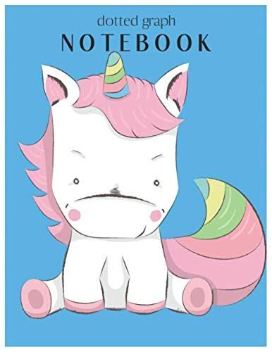Dotted Graph Notebook: Magical Unicorn Dream Come True Notebook Composition Blank Lined Themed Planner 8.5 X 11 Inches 110 Pages Cute Unicorn Kawaii Lovely For Learning Professional Business