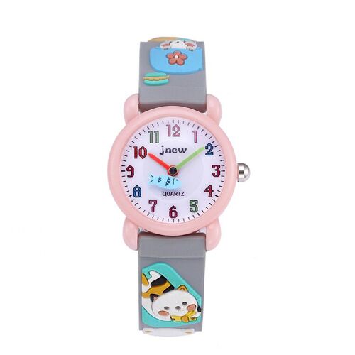 3d Belle Bande Gris Dessinée En Silicone Étanche Enfants Montre Pour Les Enfants La Dernière Conception Cadeaux