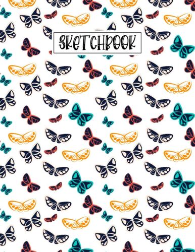 Sketchbook: Charming Outer Butterfly Sketchbook For Boys And Girls Blank Paper For Drawing Doodling Learning And Sketching