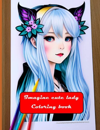 Imagine Cute Lady Coloring Book
