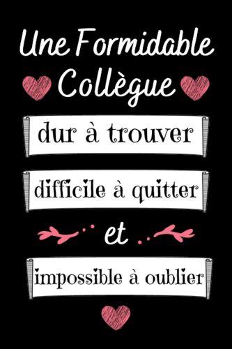 Une Formidable Collègue: Cadeau Original De Départ Collègue Travail Pour Femme , Carnet De Note Amitié , Cadeau Collègue Bureau ( Secrétaire , Comptable )