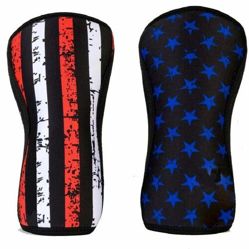 Manchons De Genou Pour Haltérophilie,1 Paire,Support Et Compression Premium,Powerlifting Et Crossfit,Manches En Néoprène De 7mm - Type Bleu Marine-L