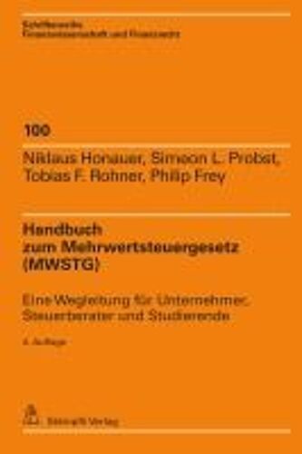 Handbuch Zum Mehrwertsteuergesetz (Mwstg)