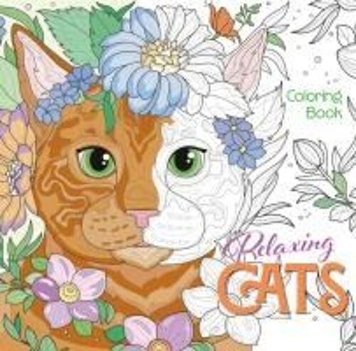 Relaxing Cats Coloring Book