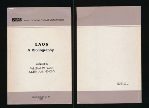 Laos A Bibliography Bulletin N° 16 De 1986