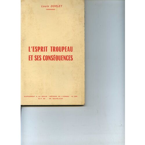 L' Esprit Troupeau Et Ses Consequences