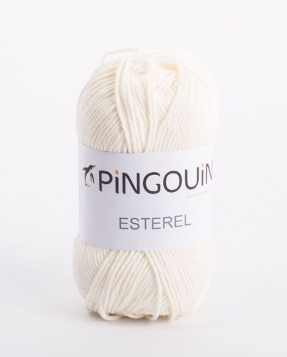 Pingouin - Pelote De Laine Pingo Esterel 3 De 50g - Laine À Tricoter - 100% Coton - Aiguille N°3 - Couleur Ecru
