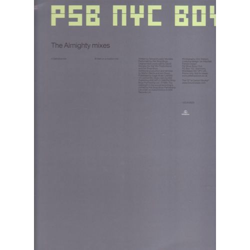 12" Maxi U.K. Only  Nyc Boy The Almighty Mixes 12djx 6525