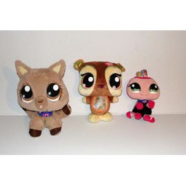 Littles't Pet Shop Lot De 3 Peluches Petshop Lps Hasbro