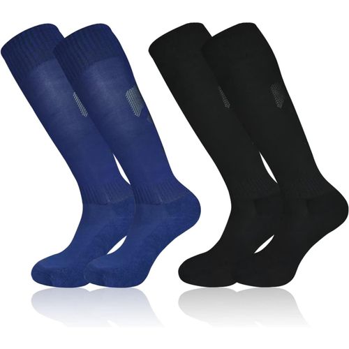 Kalanka-Lot De 2 Paires De Chaussettes De Football Antidérapantes Pour Garçons Et Filles - Chaussettes De Sport Longues Pour Adolescents Âgés De 5 À 12 Ans