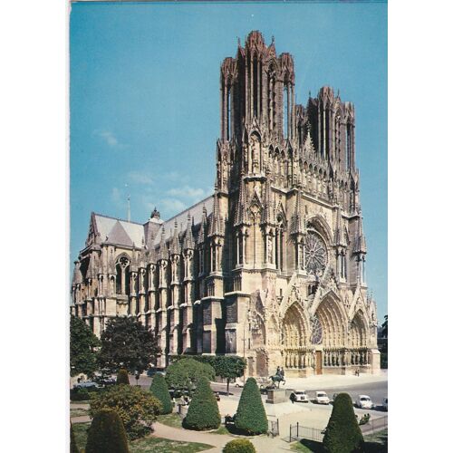 Reims La Cathèdrale Des Sacres Des Rois De France Sauf Le Roi Des Français Louis-Philippe  Au Pied La Statue Équestre De Jeanne D'arc Éditions La Cigogne 
