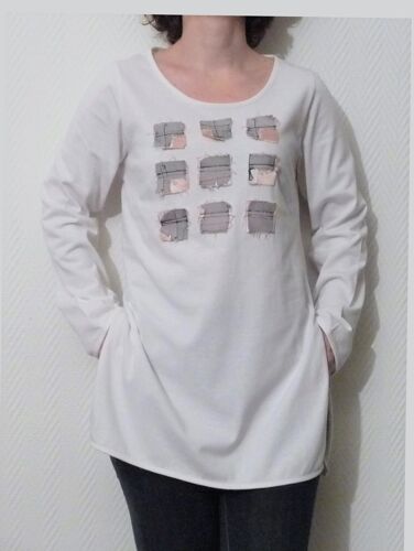 Tee Shirt/ Tunique Longue En 100% Coton Blanc- Taille S- Biche De Bère