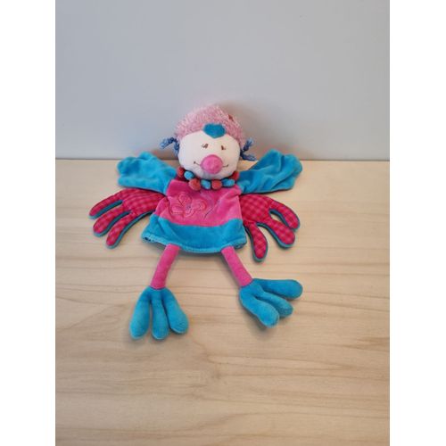 Doudou Oiseau Rose Bleu Catimini