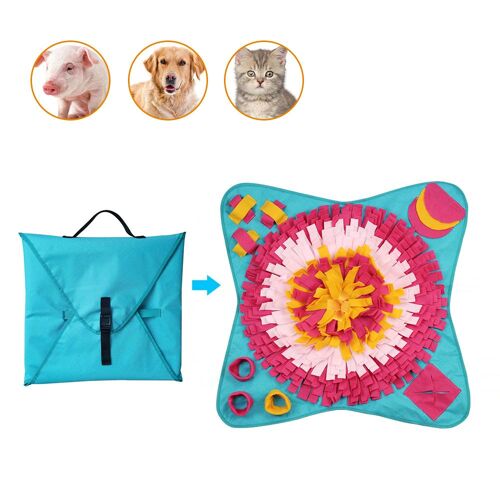 Tapis De Chien Snuffle Mat Jouets Couverture Formation Alimentation Pour Chien Animaux (71x71cm)