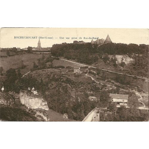 Carte Postale Ancienne, France, Haute Vienne ( 87 ), Rochechouart, Vue Prise Du Roc Du Boeuf