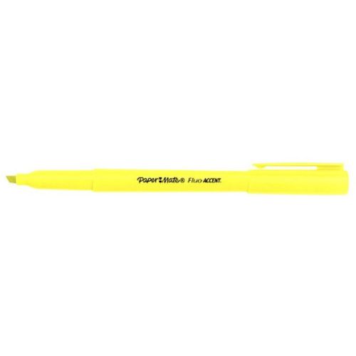 Lot De 2 Surligneurs (Couleurs Vives : Rose Et Jaune) Fluo Accent - Papermate