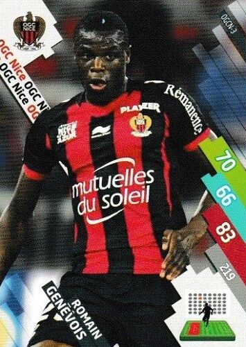 Carte Panini Foot Adrenalyn 2014 / 2015 Romain Genevois Nice
