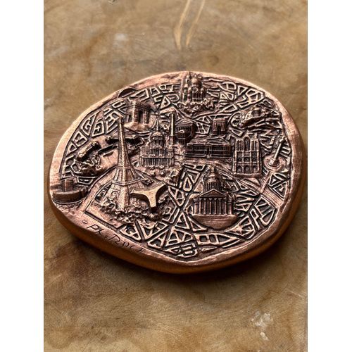 Médaille En Cuivre / Monnaie De Paris / Vue Du Ciel Sur Paris 