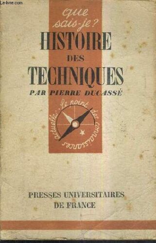 Histoire Des Techniques.