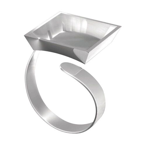 Bague Fimo Avec Cuve Carrée - Fimo