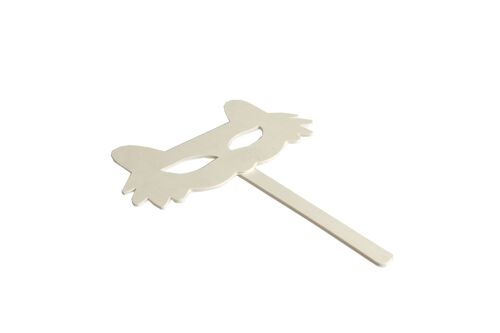 Masque - Chat - Face À Main - Bois - Artémio