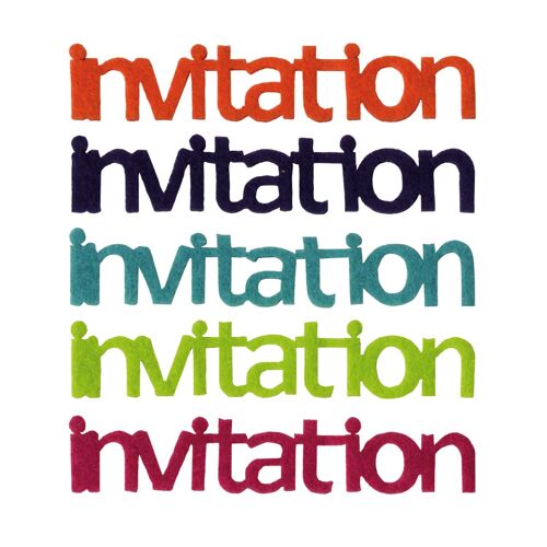 Motif En Feutrine Invitation (Texte)
