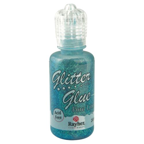 Colle Pailletée Irisée, Flacon 20 Ml, Bleu Clair