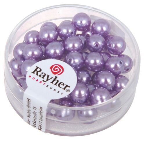 Perle En Verre Lilas Renaissance 6 Mm 45 Pièces