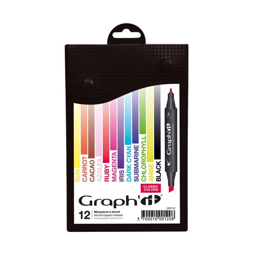 Set 12 Marqueurs À L'alcool Graph'it - Classic - Graph'it