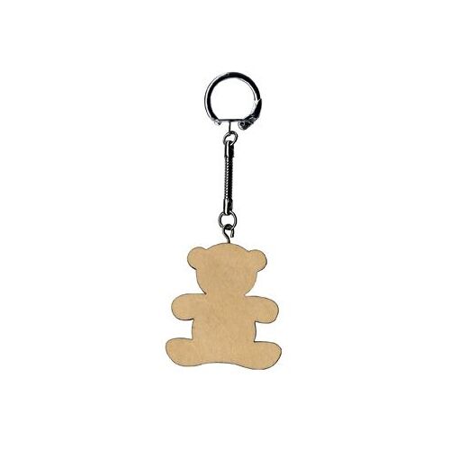 Porte-clés en bois Nounours - Artémio