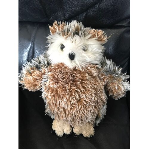 Doudou Peluche Hibou Gris Marron Et Blanc Venturelli Amici 22cm