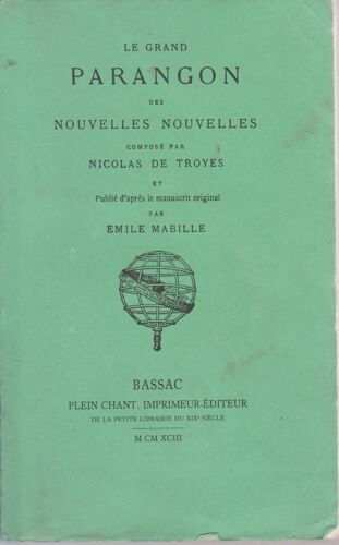 Le Grand Parangon Des Nouvelles Nouvelles