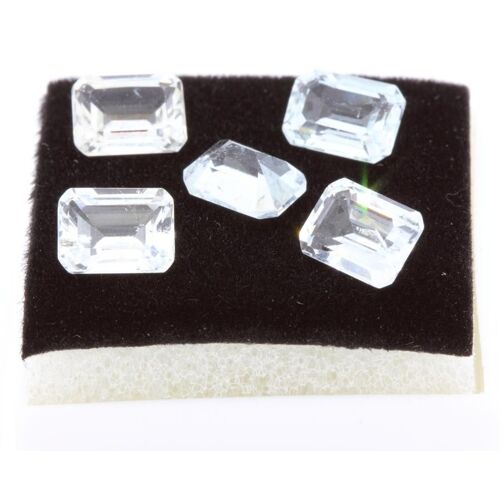 Topaze Blanche . Rectangle . If - Vvs1 ( Vendu À L'unité ) Brésil - 8 X 6 Mm